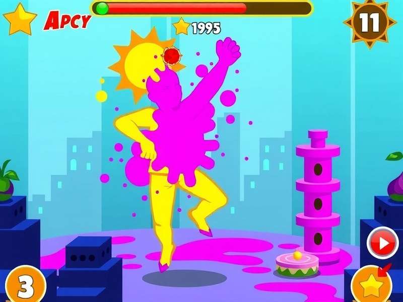 Color Dash Holi Main Gameplay Screen Color Dash Holi Game Screenshot